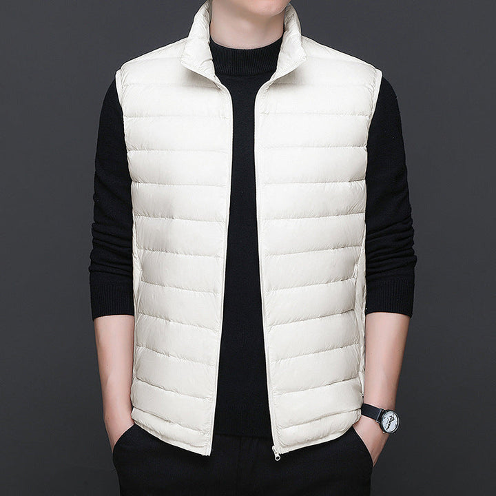 Winter Short Thermal Duck Down Lightweight Puffer Vest