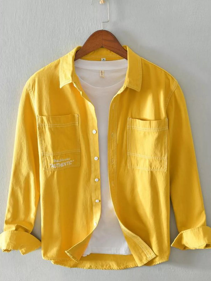 Men's Plus Size Button Up Long Sleeve Shirt