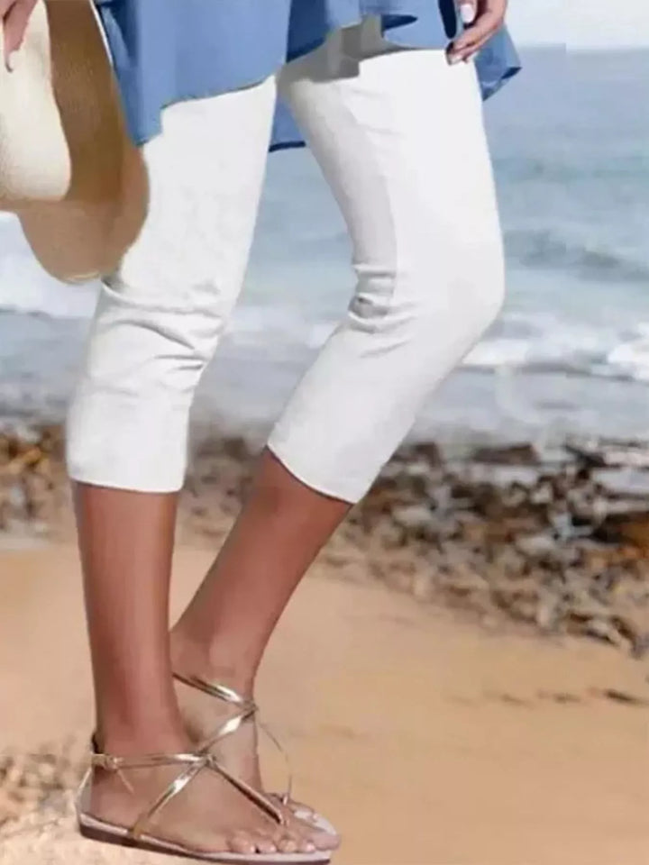 Full Size Cropped Casual Leggings Plus Size