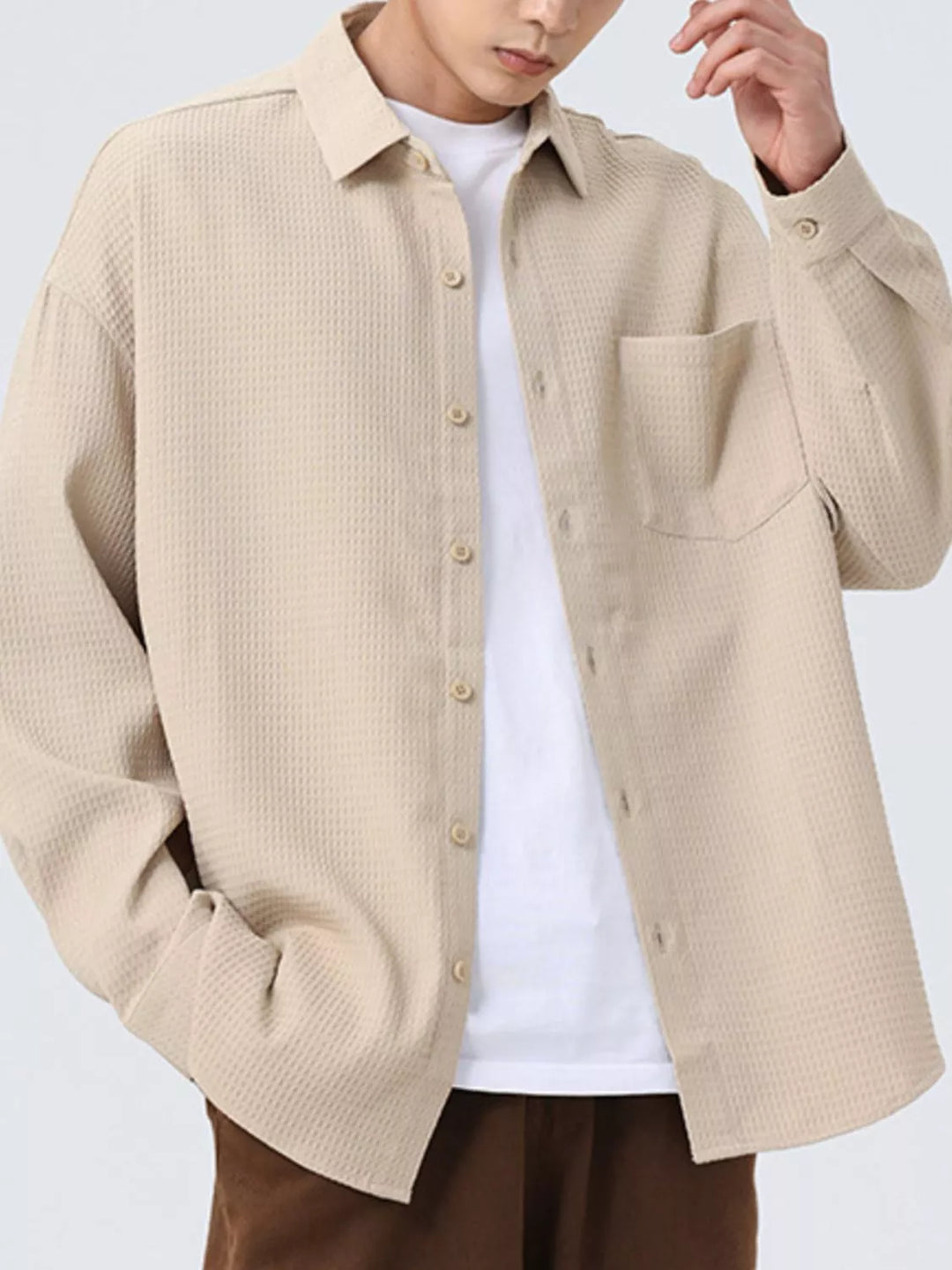 Men's Plus Size Button Up Casual Shirt