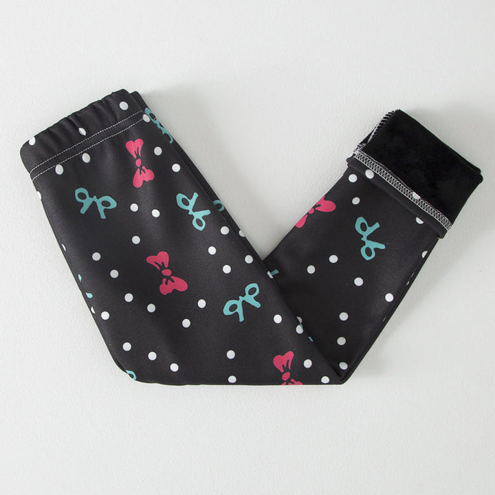 Basic Fleece-lined Extra-thick Childrens Leggings