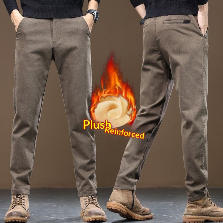 Chaolunbu Mens Light Mature Casual Pants Straight