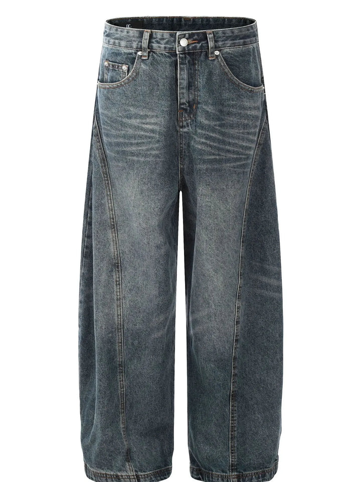 Men's Washed Wide Leg Baggy Jeans