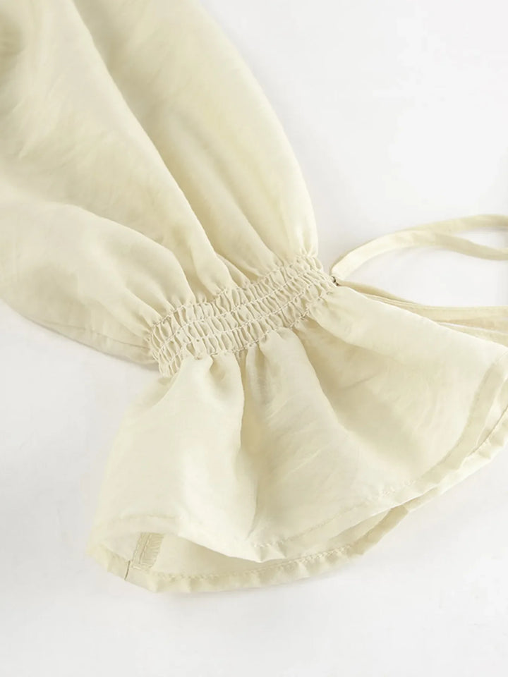 Ruffled V-Neck Top and Shorts Set