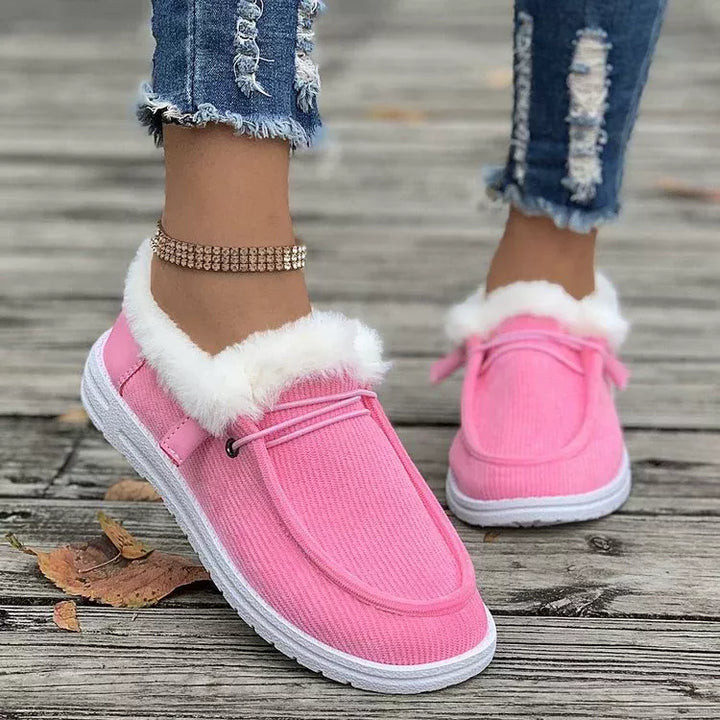 Cozy Plush-Lined Flats Slip-Ons