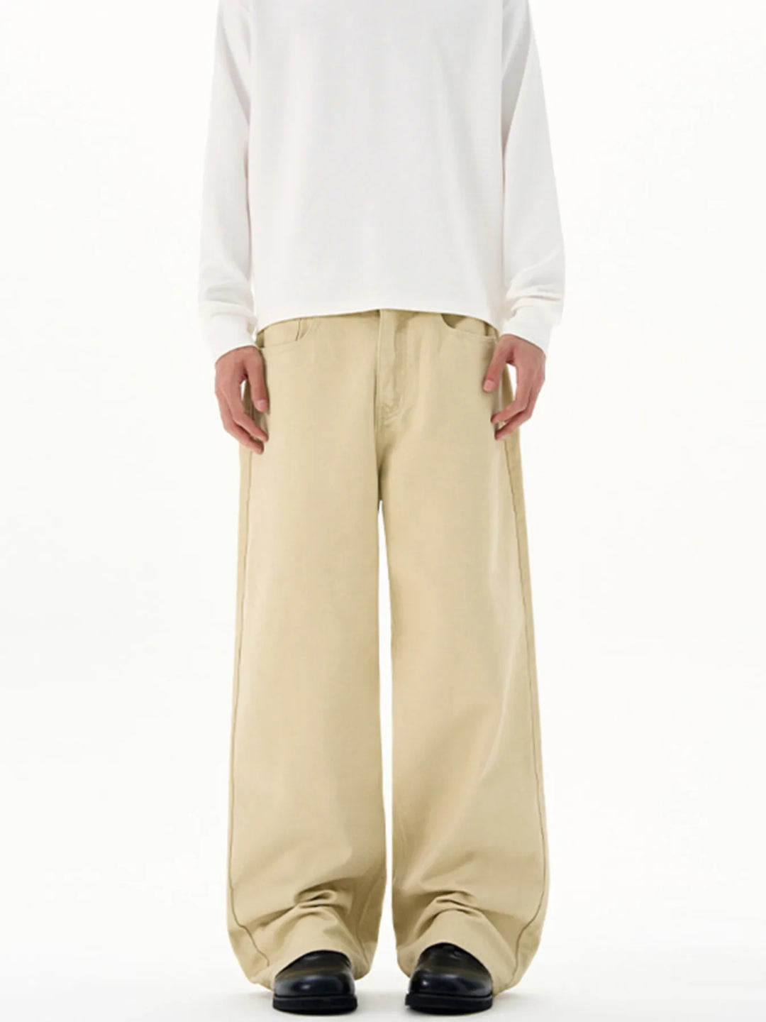 Men's Full Size Wide-Leg Pants Plus Size