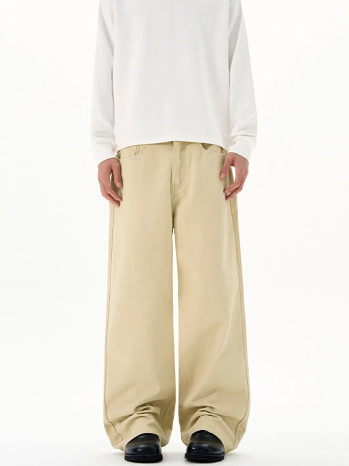 Men's Full Size Wide-Leg Pants Plus Size