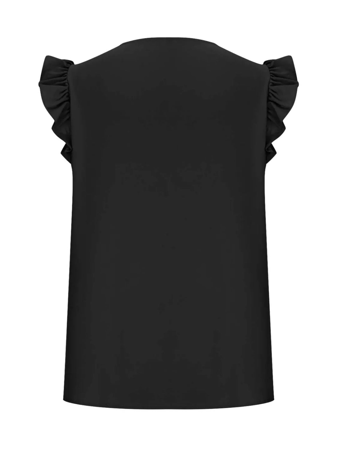 Lace Detail V-Neck Cap Sleeve Blouse