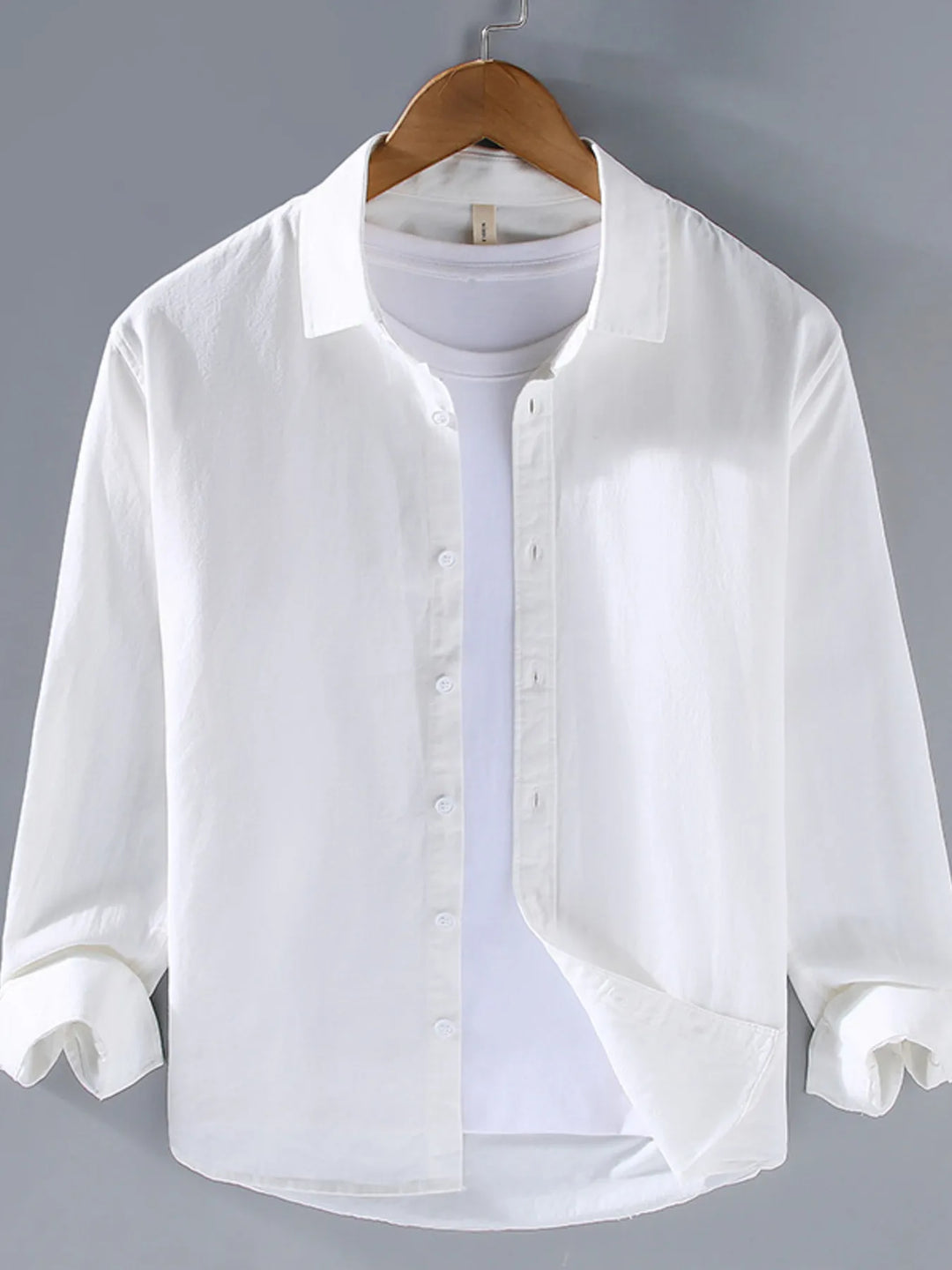Men's Plus Size Button Up Long Sleeve Shirt