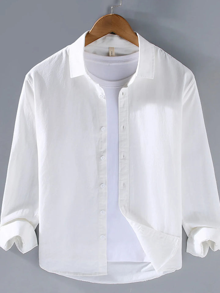 Men's Plus Size Button Up Long Sleeve Shirt