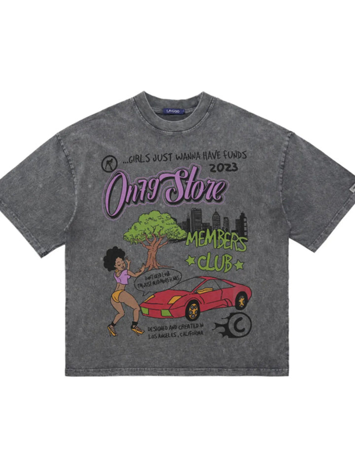 Men's Graphic Round Neck Short Sleeve T-Shirt