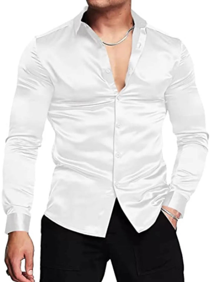 Men's Full Size Button Up Long Sleeve Shirt Plus Size