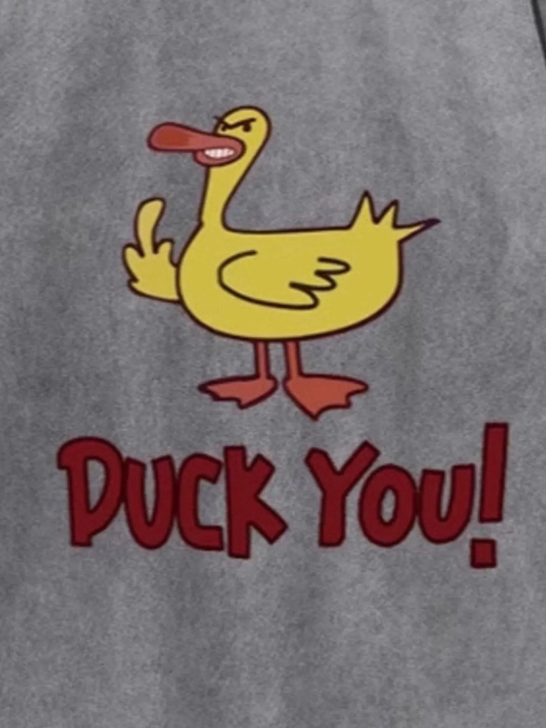 Duck Graphic Oversized Round Neck T-Shirt