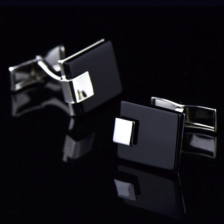 Business Black Agate Cufflinks