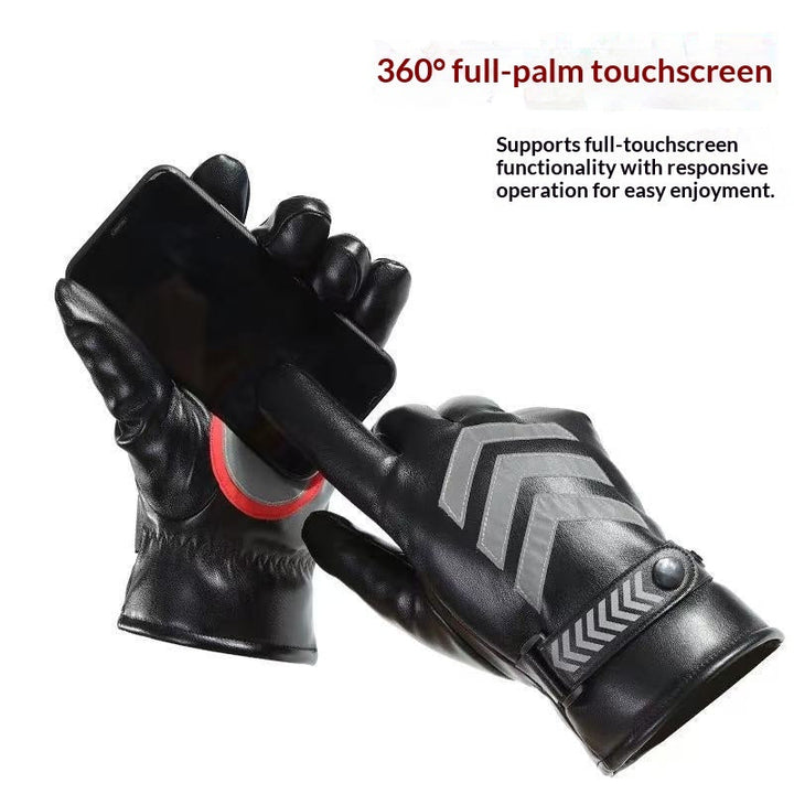 Fleece-lined Warm Winter Non-slip Reflective Gloves