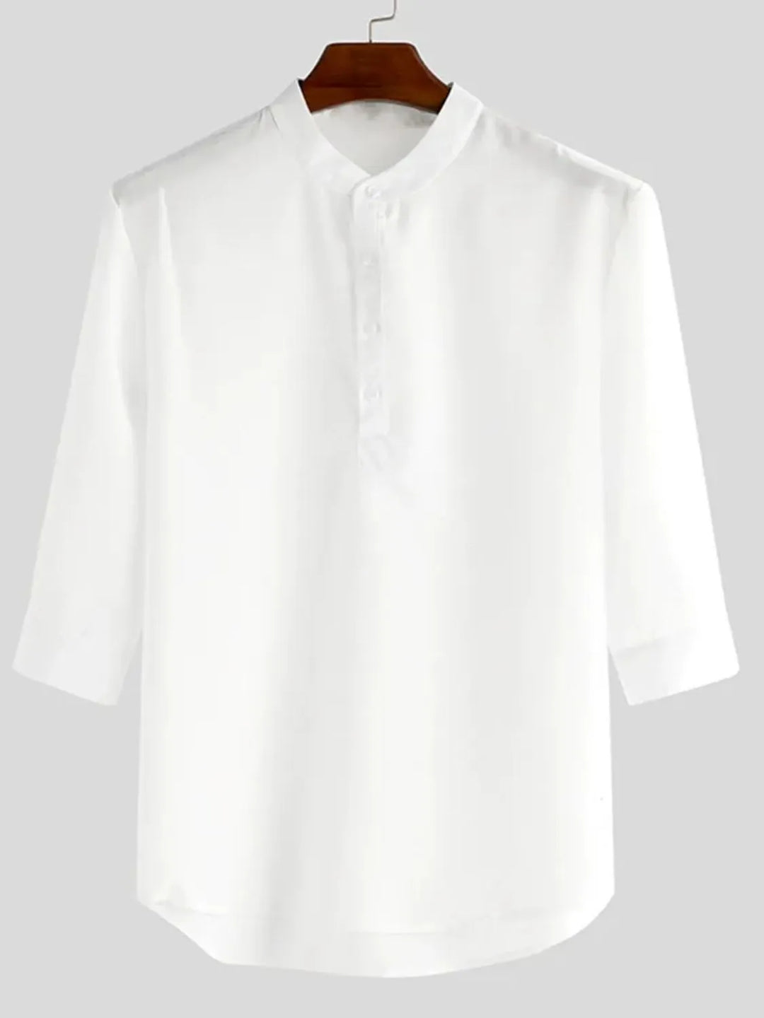 Men's Full Size Casual Button Detail Blouse Plus Size