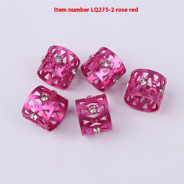 Wig Decoration Hollow Jeweled 7 Color Aluminum  Aluminum Headwear Hair Ring