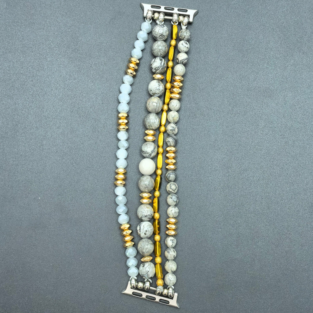 Bohemian Natural Stone Beaded Band For Watch Series Replacement Strap For IWatch Women Men