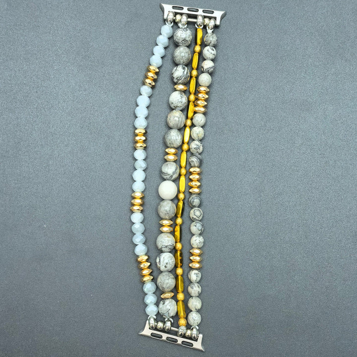 Bohemian Natural Stone Beaded Band For Watch Series Replacement Strap For IWatch Women Men