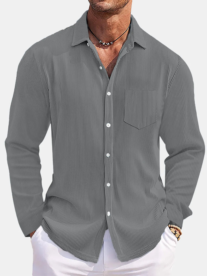 Men's Full Size Button Down Long Sleeve Shirt Plus Size