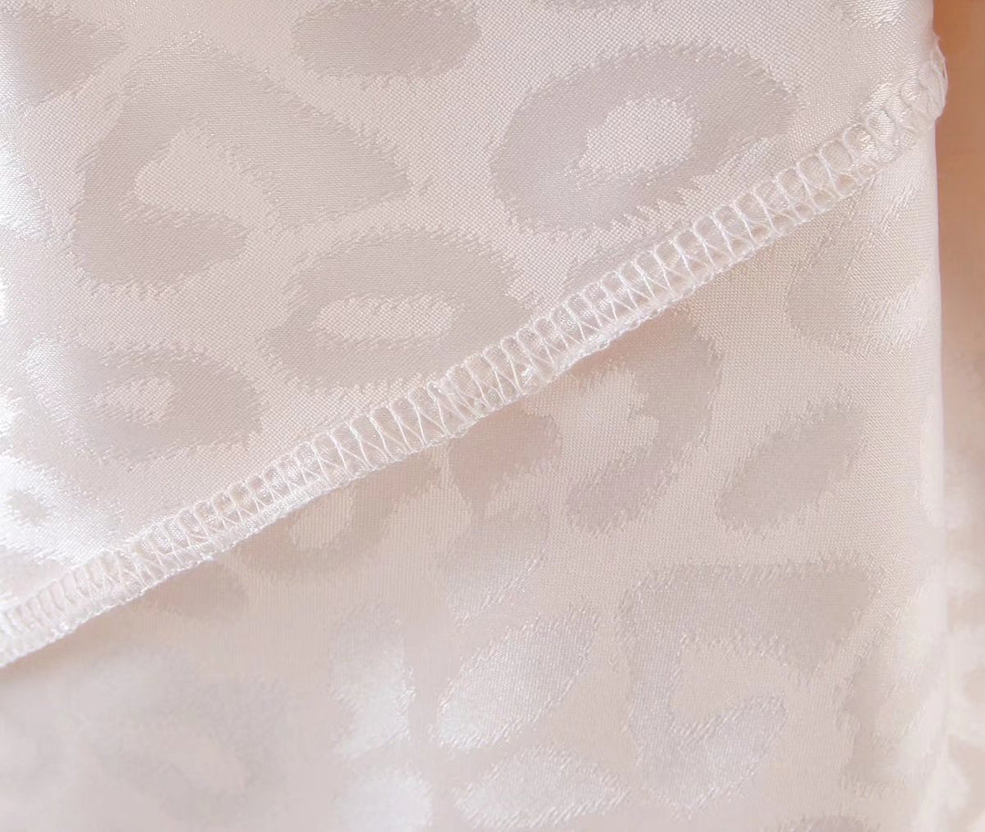 Summer Fresh Square Collar Puff Sleeve Printed High Waist A- line Dress for Women