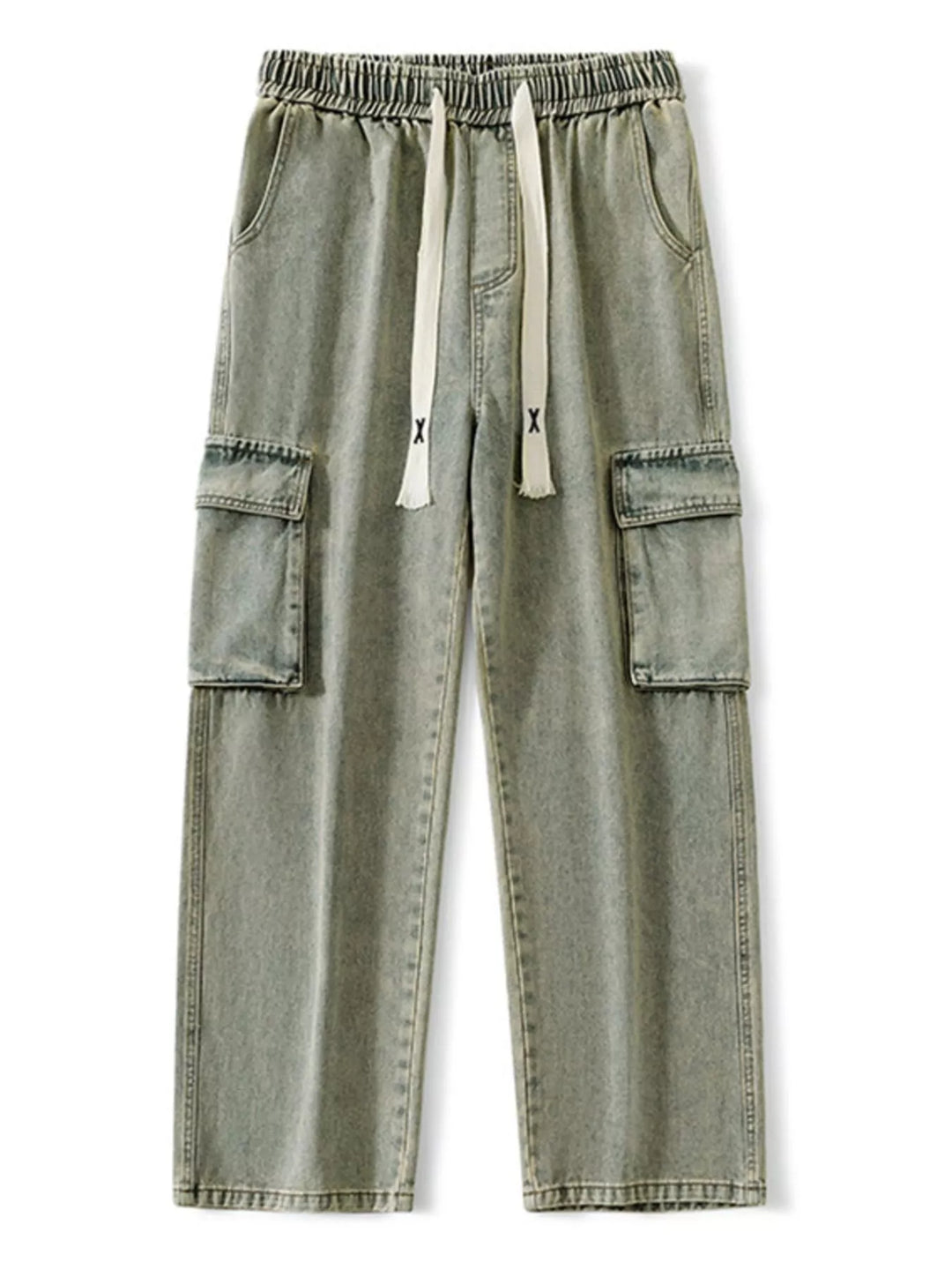 Men's Full Size Wide Leg Cargo Jeans Plus Size