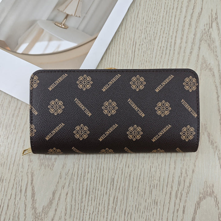Simple And Stylish Single-zip Multi-cardholder Coin Purse
