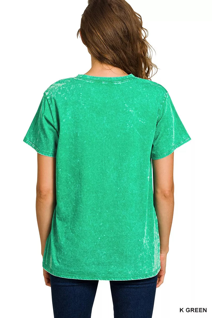 Zenana Washed Short Sleeve T-Shirt
