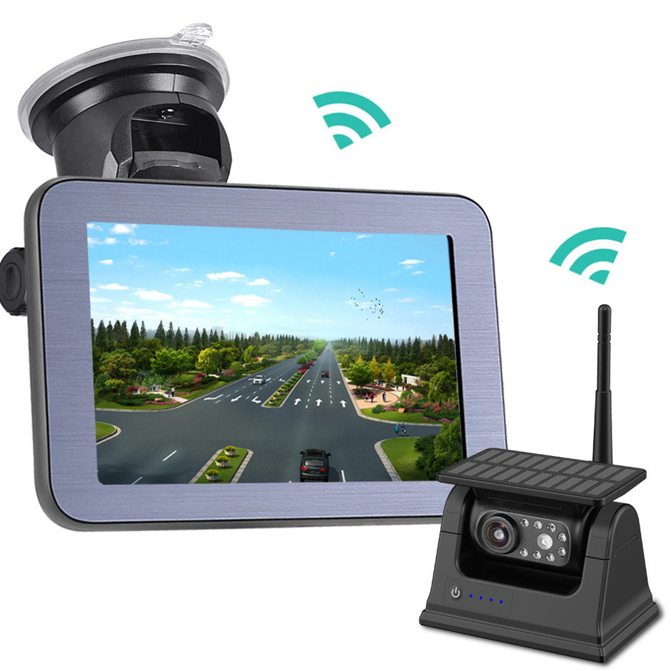 HD Wireless Solar Magnet Rearview Camera With AHD 5-inch Rear View Monitor