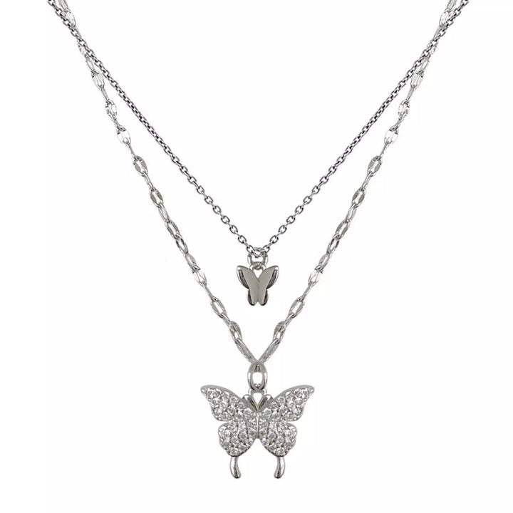Double Layered Butterfly Necklace