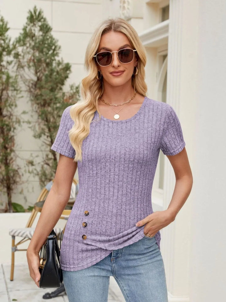 Round Neck Short Sleeve T-Shirt