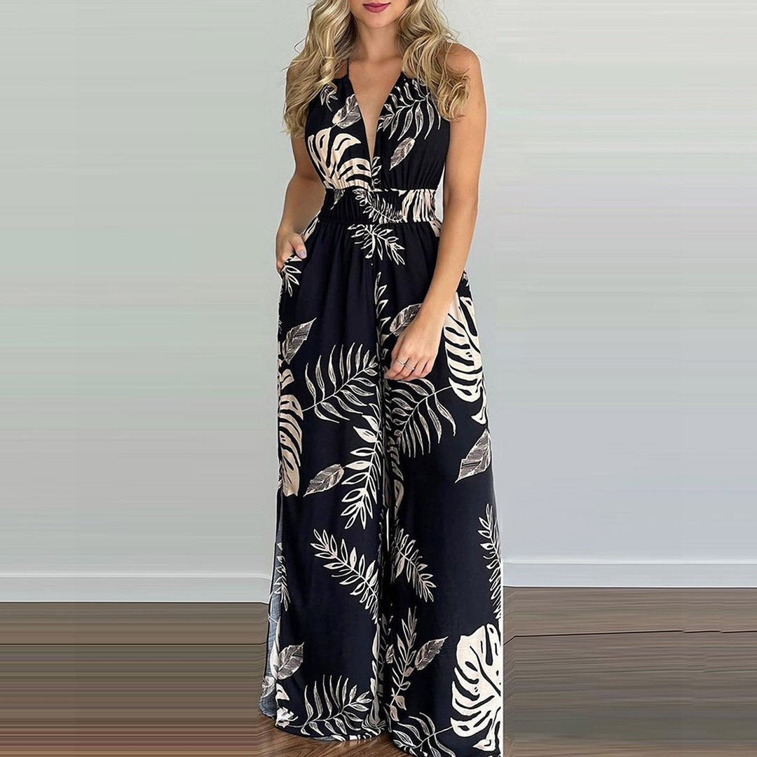 Women Clothing Digital Printing Colorful Jumpsuit Women