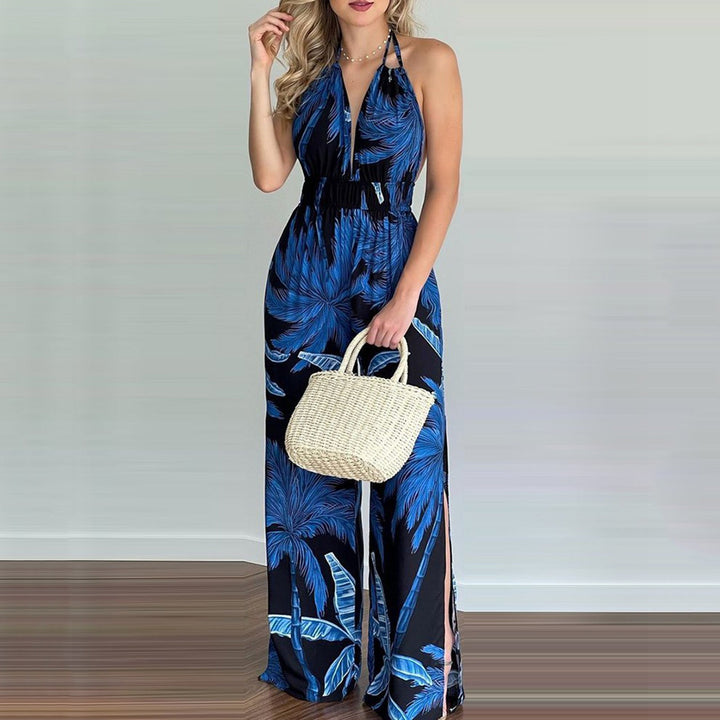 Women Clothing Digital Printing Colorful Jumpsuit Women
