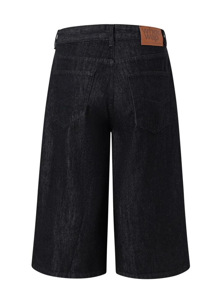 Men's Wide-Leg Denim Shorts