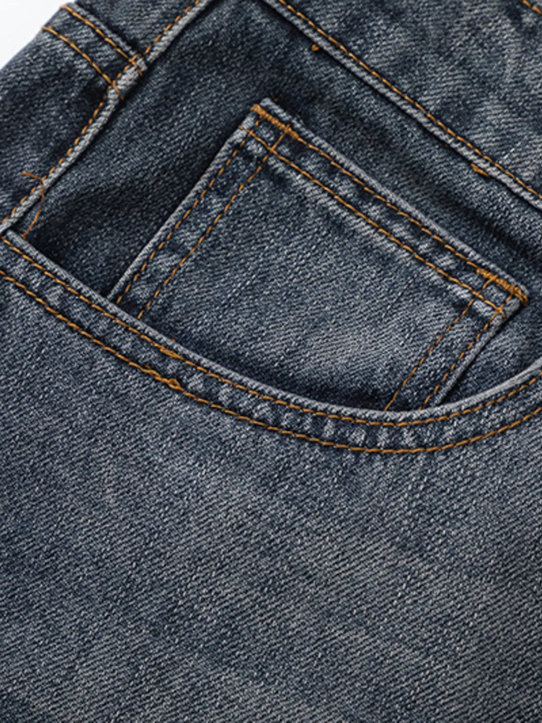 Men's Vintage Washed Gradient Wide-Leg Baggy Jeans