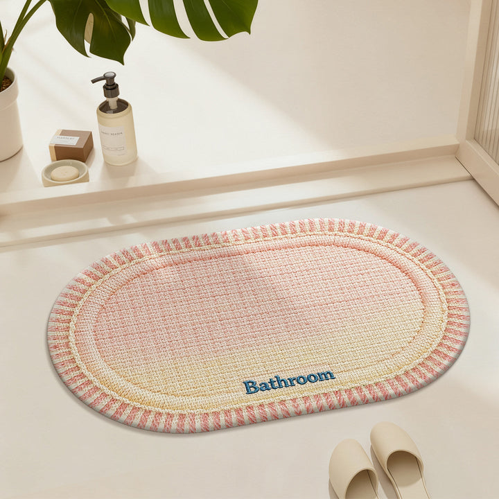 Water-absorbent Stain-resistant Non-slip Household Bathroom Floor Mat