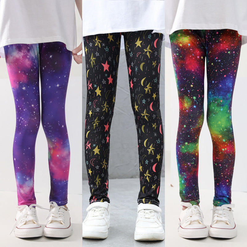 Summer Thin Stretchy Base Leggings For Children