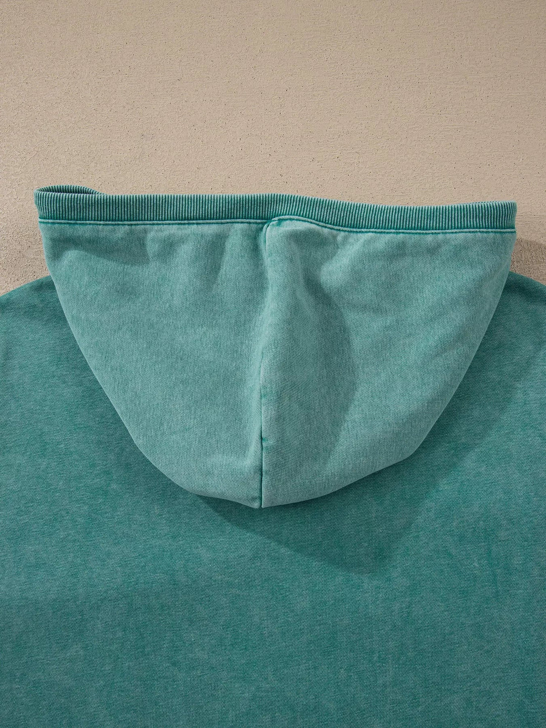 Half Zip Kangaroo Pocket Mineral Wash Baggy Hoodie