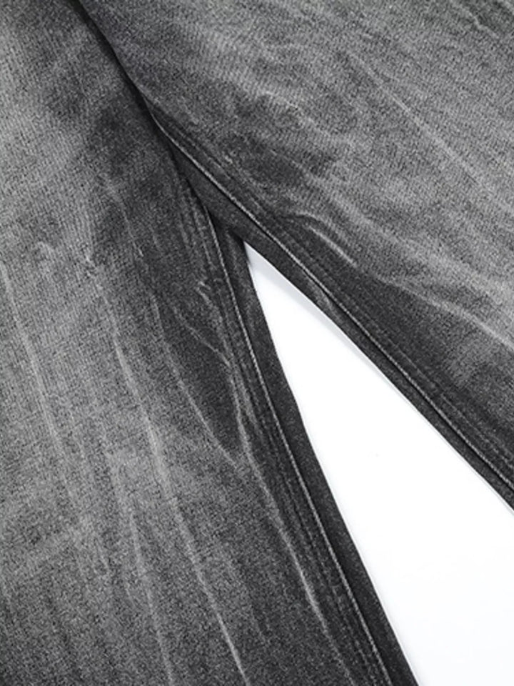 Men's Washed Wide Leg Jeans