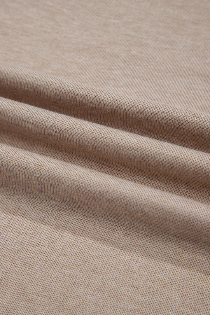 Parchment Granny Square Crochet Detail Loose T Shirt