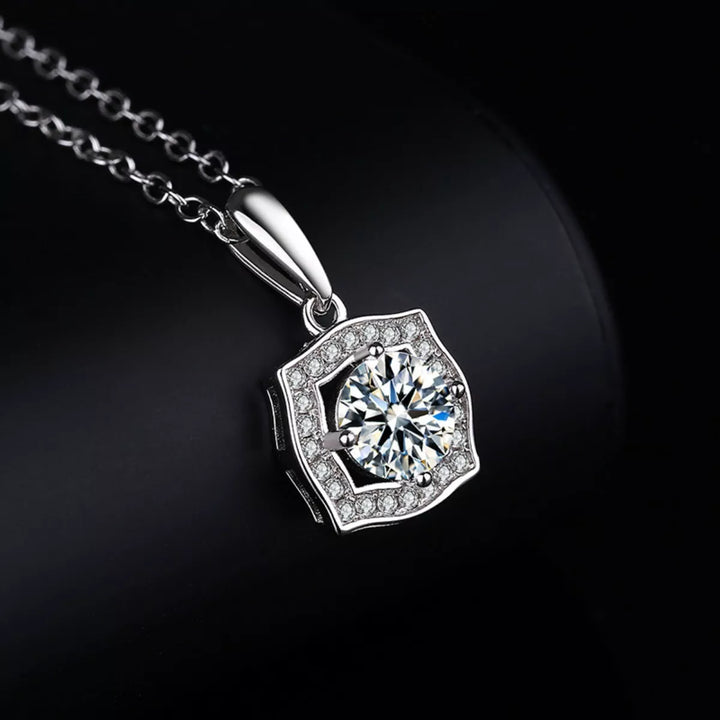 1 Carat Moissanite 925 Sterling Silver Necklace