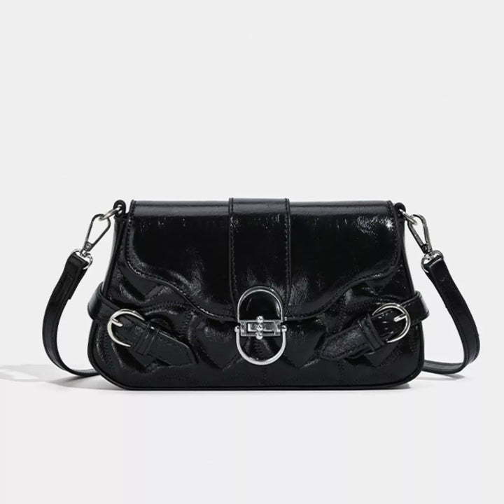 Quilted Flap Buckle Decor Crossbody Bag