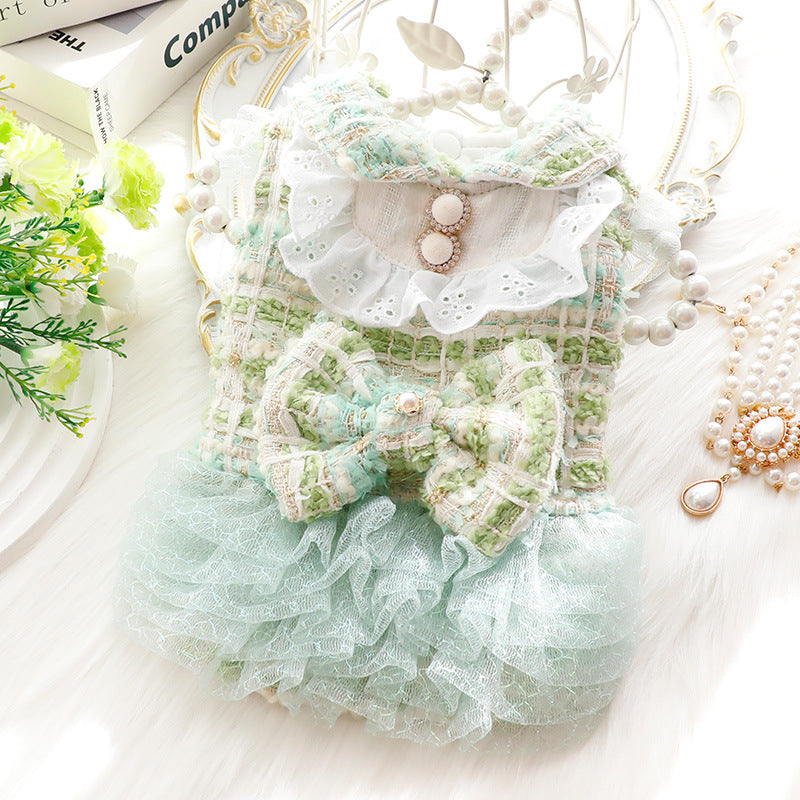 Lace Dress Clothes For Small Dogs