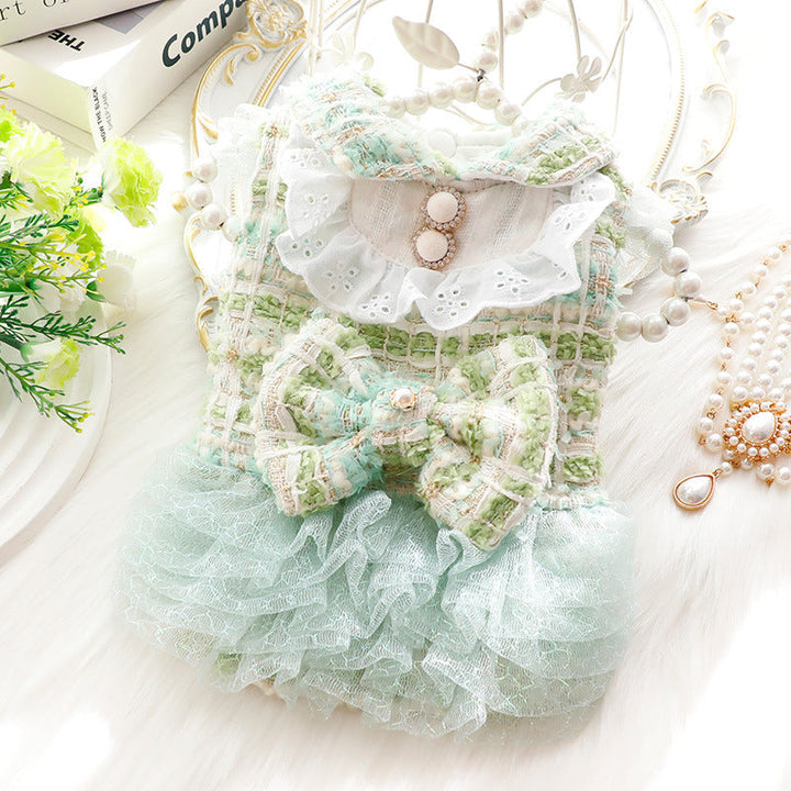 Lace Dress Clothes For Small Dogs
