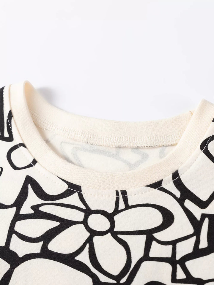 Children's Printed Top and Leggings Set