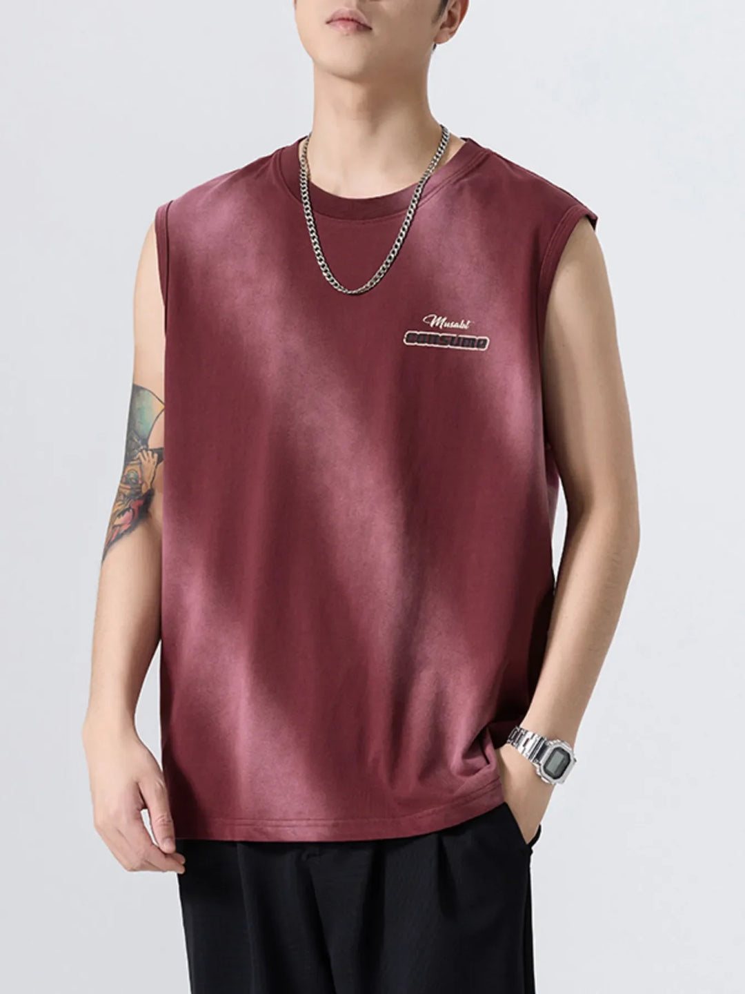 Men's Plus Size Round Neck Tank