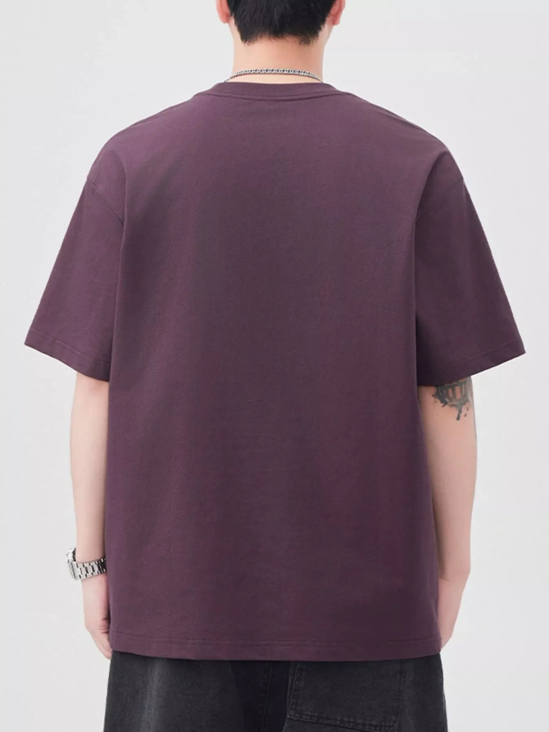 Men's Plus Size Round Neck Relaxed Fit T-Shirt