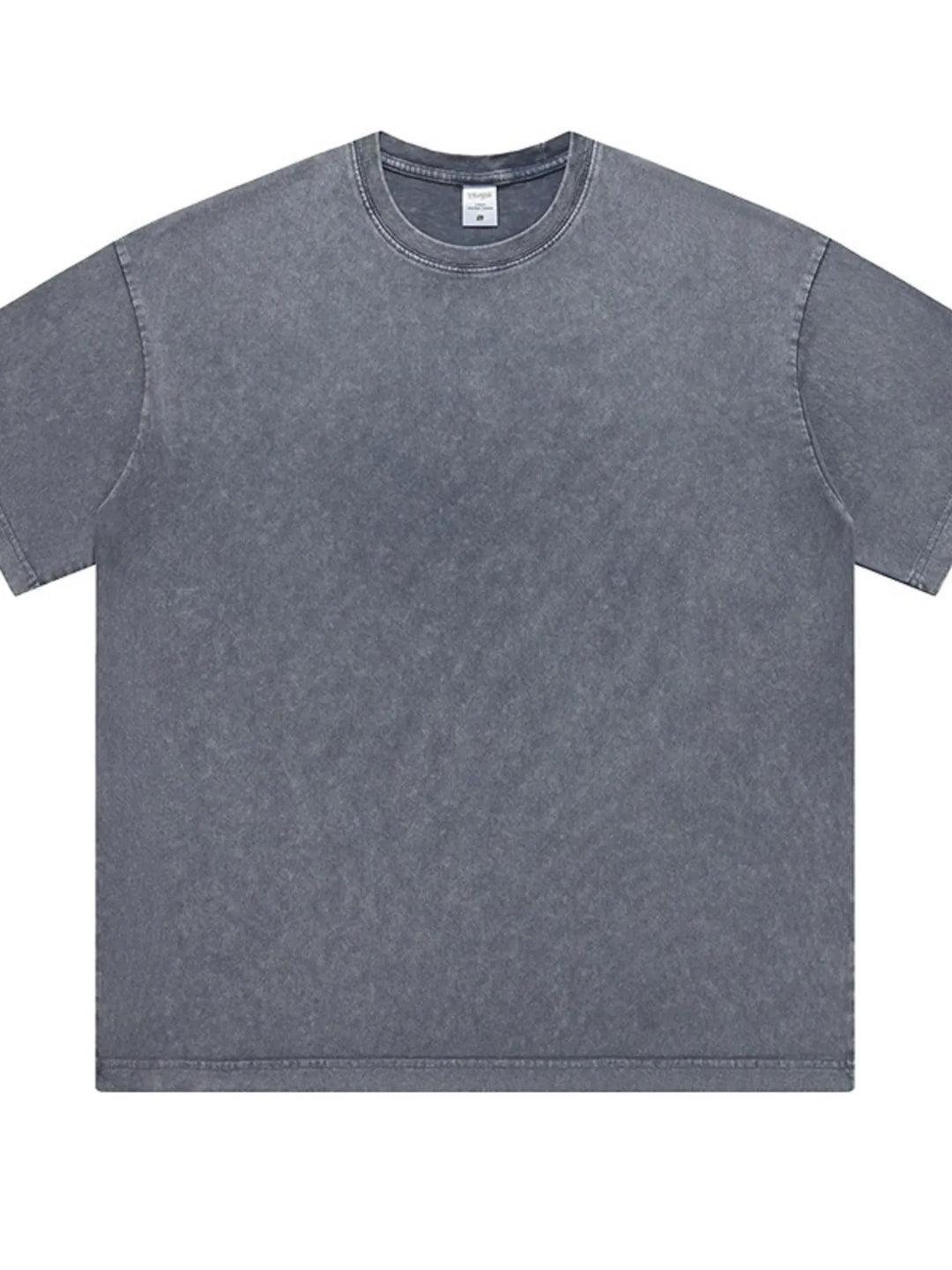Men's Full Size Washed Round Neck T-Shirt Plus Size