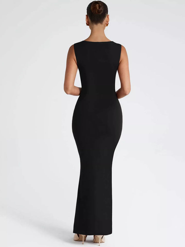 Square Neck Sleeveless Maxi Dress