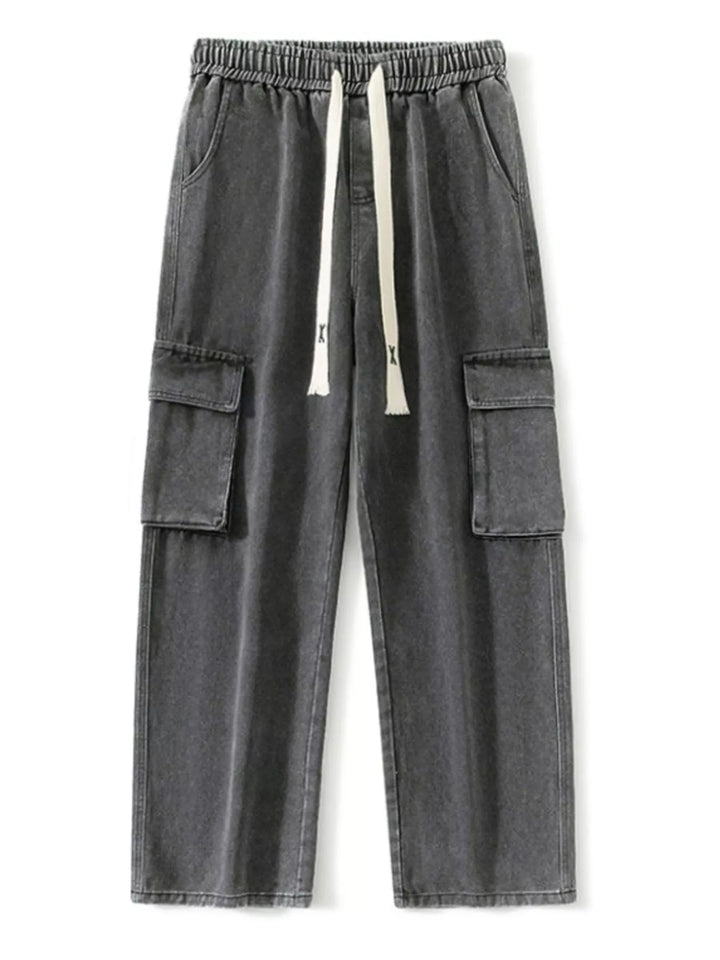 Men's Full Size Wide Leg Cargo Jeans Plus Size